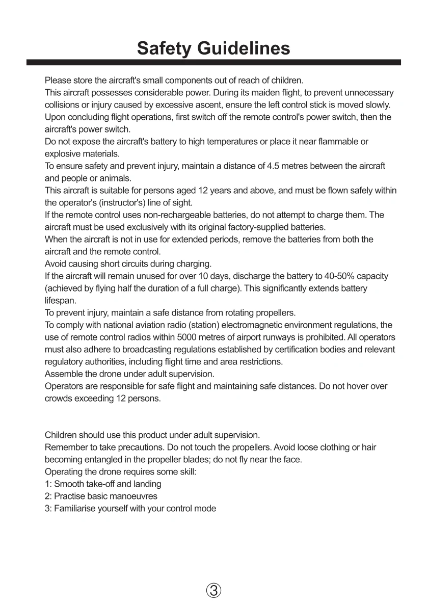 Product manual, page 3