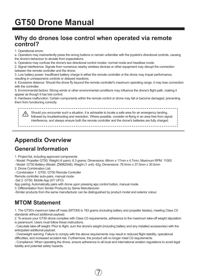 Product manual, page 7