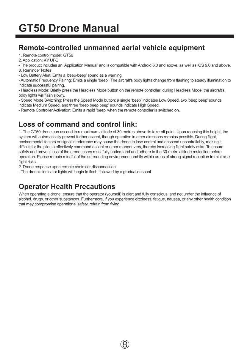 Product manual, page 8