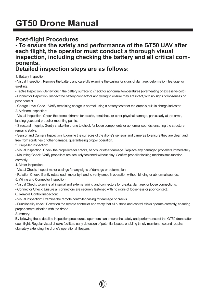 Product manual, page 10