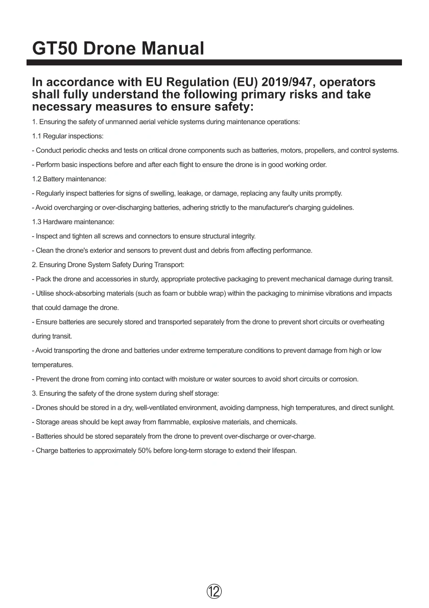 Product manual, page 12